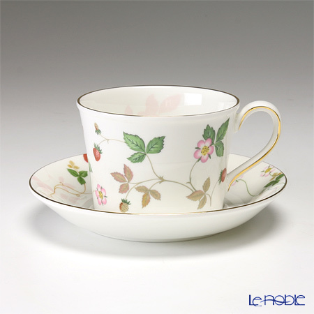 ウェッジウッド(Wedgwood) ワイルドストロベリー パステル ティーカップ&ソーサー(デルフィ) ピンク