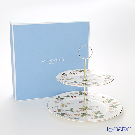 ウェッジウッド Wedgwood ワイルドストロベリー アルフレスコ 2段ケーキスタンド 組立式の通販なら ブランド洋食器専門店 ル ノーブル Kaago カーゴ