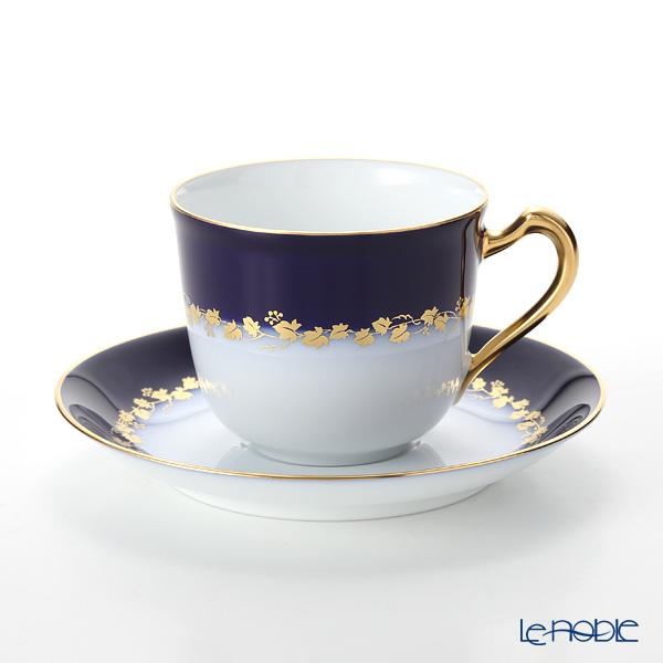 大倉陶園 100周年カウントダウン碗皿シリーズ第2弾 コーヒー碗皿 瑠璃 