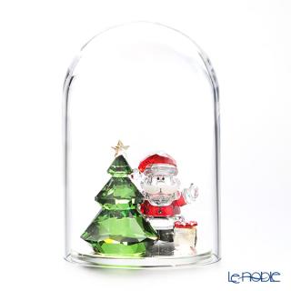 スワロフスキー ガラス鐘 クリスマスツリーとサンタ SWV5-403-170 18AW 