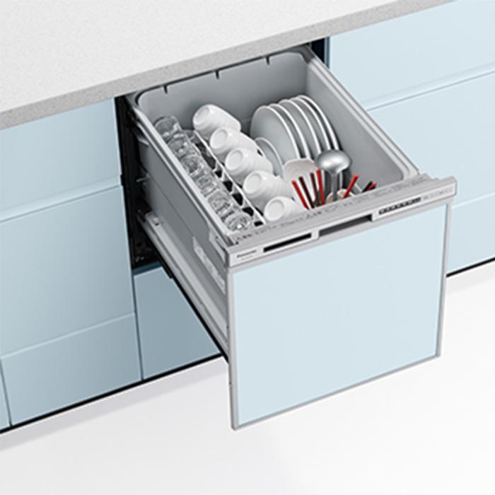 Panasonic パナソニック ビルトイン食器洗い乾燥機 NP-45RS9S フルオープン食器洗い乾燥機 ドアパネル型ミドルタイプ R9シリーズ 幅45cm 商品画像2：ライフマーケットPLUS