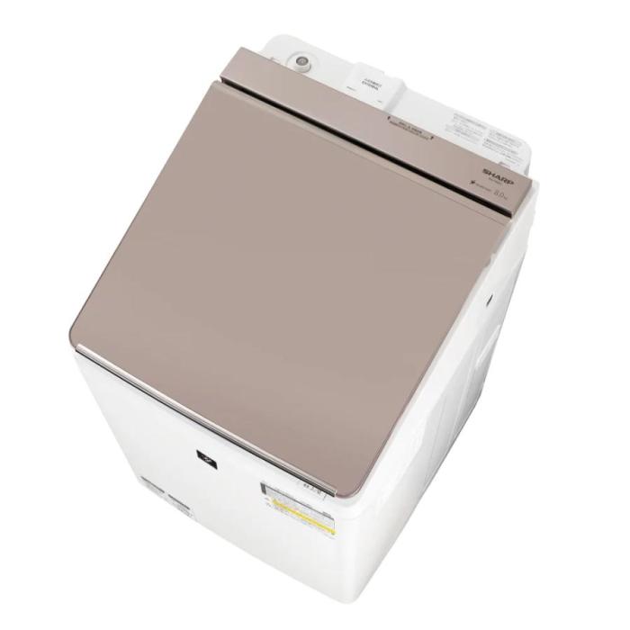 SHARP シャープ 洗濯機 縦型洗濯乾燥機 ES-PW8J-C 穴なし槽 COCORO WASH プラ･･･