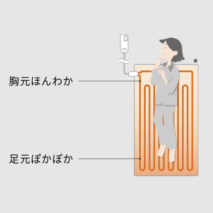 Panasonic パナソニック 電気しき毛布 DB-U13T-C シングル Sサイズ ベージュ 商品画像4：ライフマーケットPLUS