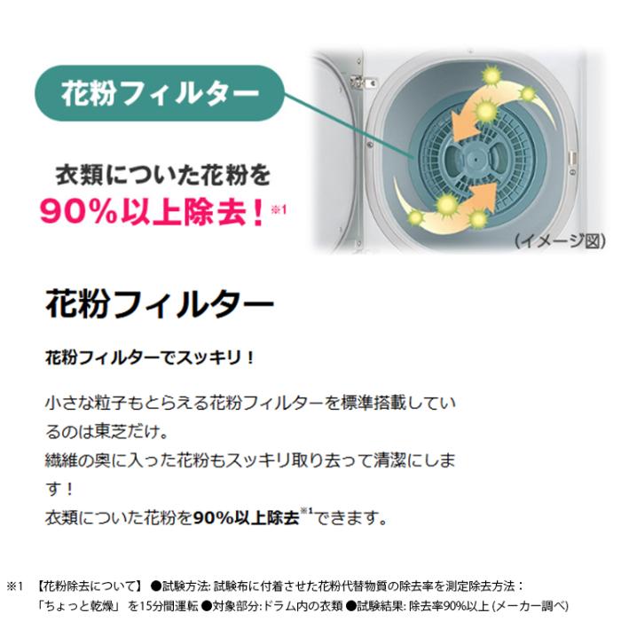 TOSHIBA 東芝 衣類乾燥機 ED-45A4-W 乾燥容量 4.5kg ピュアホワイト 商品画像3：ライフマーケットPLUS