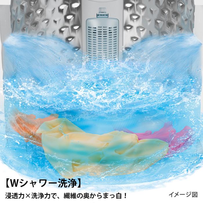 TOSHIBA 東芝 全自動洗濯機 AW-45GA4-W 洗濯・脱水容量4.5kg Wシャワー洗浄 ステンレス槽 ピュアホワイト 沖縄・離島配送不可  商品画像2：ライフマーケットPLUS