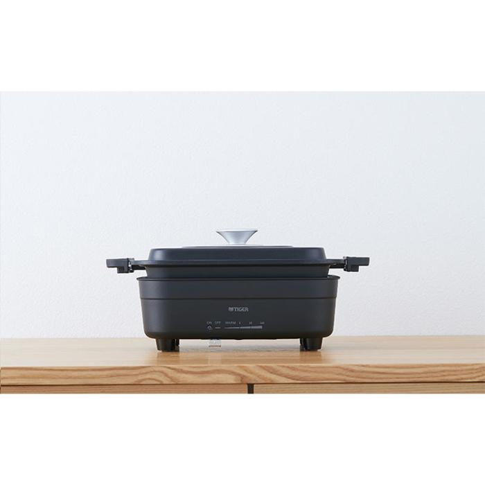 TIGER タイガー ホットプレート ダイニングプレート CRL-A201-KI プレート2枚 アイアンブラック 商品画像2：ライフマーケットPLUS
