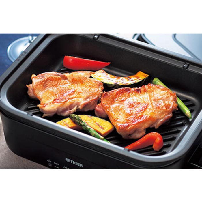 TIGER タイガー ホットプレート ダイニングプレート CRL-A201-KI プレート2枚 アイアンブラック 商品画像5：ライフマーケットPLUS