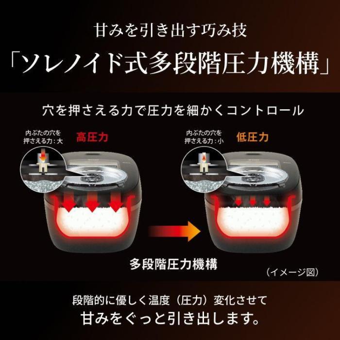 TIGER タイガー 炊飯器 圧力IHジャー炊飯器 炊きたて ご泡火炊き 1升炊き JRI-G180-WO オフホワイト 商品画像4：ライフマーケットPLUS