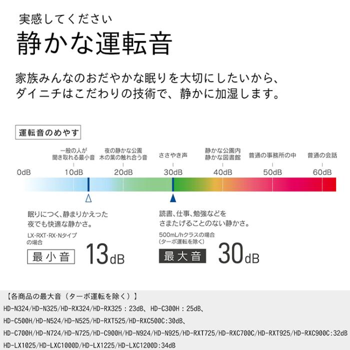 ダイニチ DAINICHI 加湿器 HD-RX325-T ハイブリッド式(気化式×温風気化式) ショコラブラウン 商品画像6：ライフマーケットPLUS