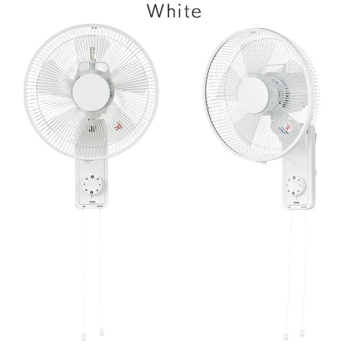 ユアサプライムス 壁掛扇風機 YKW-390E-W 扇風機 風量調節3段階 引きひも式 羽根径30cm ホワイト 商品画像5：ライフマーケットPLUS