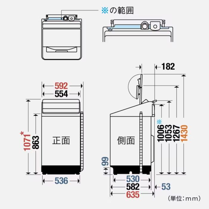 北海道・沖縄・離島配送不可 パナソニック Panasonic 全自動洗濯機 NA-FA8K6-W 洗濯・脱水容量8kg 液体洗剤・柔軟剤自動投入スゴ落ち泡洗浄 ホワイト 商品画像4：ライフマーケット