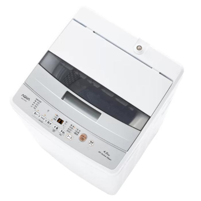 AQUA アクア 全自動洗濯機 AQW-S4P-W 洗濯・脱水 4.5kg ホワイト 沖縄・離島･･･