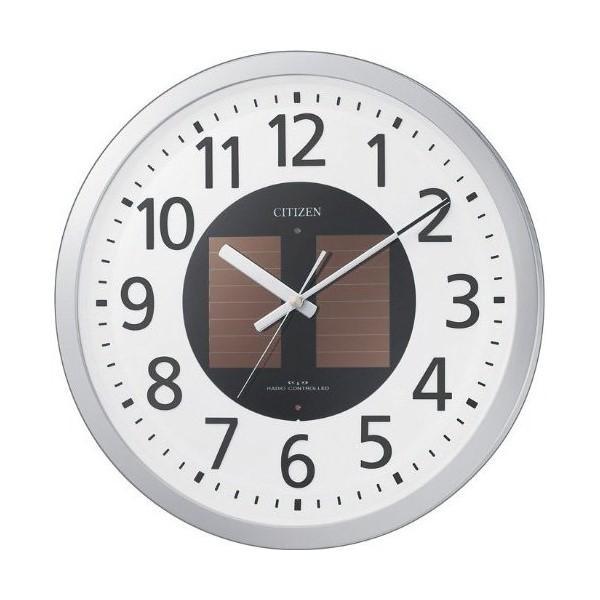 CITIZEN シチズン ソーラー電源電波掛時計 4MY815-019 シルバーメタリック色