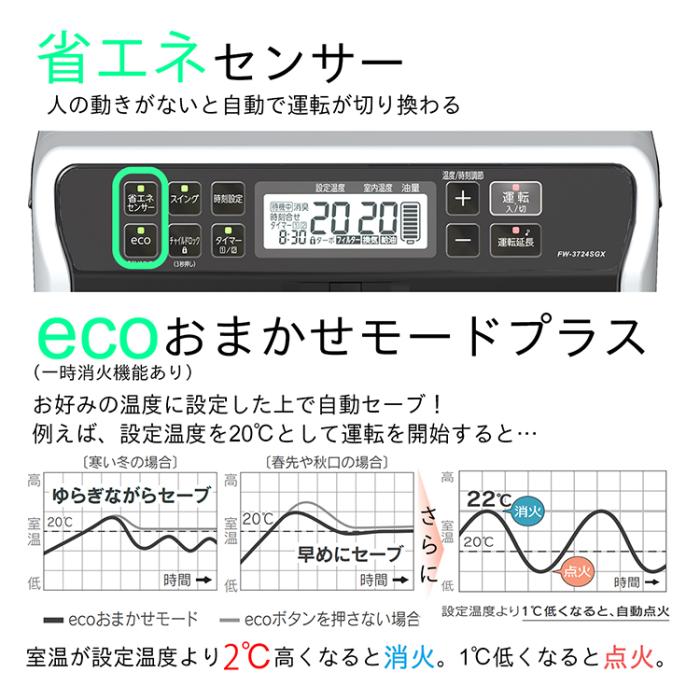 DAINICHI ダイニチ 石油ファンヒーター SGX TYPE FW-3724SGX-W 木造10畳/コンクリート13畳 2024年モデル プレミアムマットホワイト 商品画像7：ライフマーケット