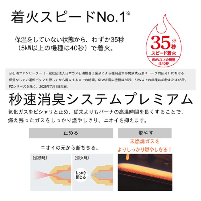 お取り寄せ DAINICHI ダイニチ 石油ファンヒーター FW-3325KC-H マットグレー KC type 商品画像6：ライフマーケット