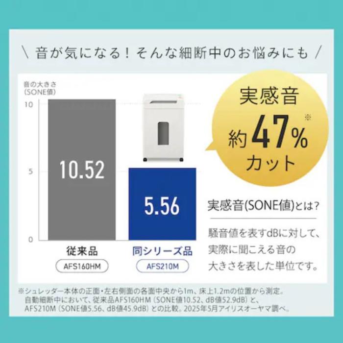 アイリスオーヤマ オートフィードシュレッダー  AFS210C 28L クロスカット 静音 自動細断  除電 業務用 商品画像4：ライフマーケット