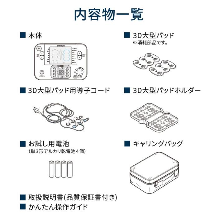 オムロン OMRON 低周波治療器 3Dエレパルスプロ HV-F1200-J 商品画像4：ライフマーケット