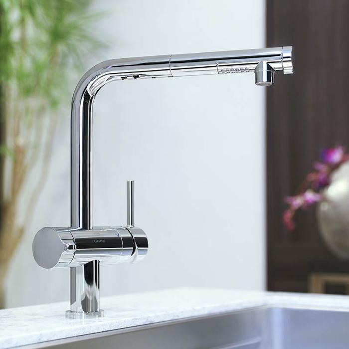 三菱ケミカル・クリンスイ Cleansui アンダーシンクタイプ複合水栓本体 F924EHU ビルトインタイプ 複合水栓 アンダーシンク カートリッジHUC17021付属 商品画像3：ライフマーケット