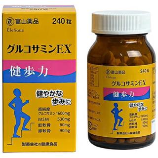 富山薬品】グルコサミンＥＸ 健歩力 ２４０粒 （３０日分） ※お