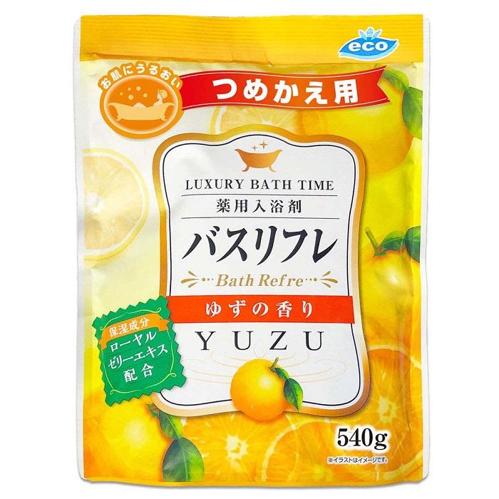 【ライオンケミカル】バスリフレ 薬用入浴剤 ゆずの香り 詰替用 540g 〔医薬･･･
