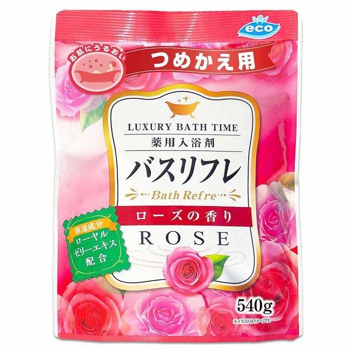 【ライオンケミカル】バスリフレ 薬用入浴剤 ローズの香り 詰替用 540g 〔医･･･