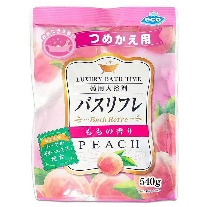 【ライオンケミカル】バスリフレ 薬用入浴剤 桃の香り 詰替用 540g 〔医薬部･･･