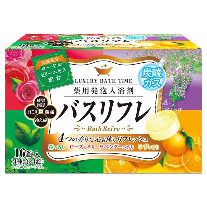 【ライオンケミカル】バスリフレ 薬用発泡入浴剤 炭酸ガス 4つの香り 16錠入 ･･･