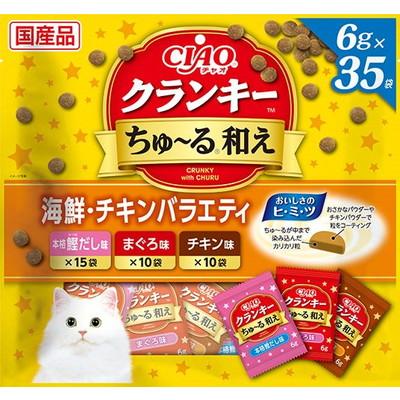 【いなばペットフード】ＣＩＡＯ　クランキー　ちゅ～る和え　海鮮・チキンバ･･･