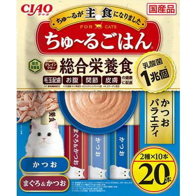 【いなばペットフード】ＣＩＡＯ　ちゅ～るごはん　かつおバラエティ　２０本入り ☆ペット用品 ※お取り寄せ商品【賞味期限：3ヵ月以上】 商品画像1：メディストック　カーゴ店