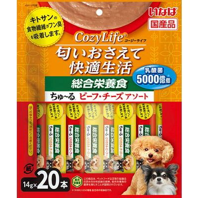 【いなばペットフード】いなば　ＣｏｚｙＬｉｆｅ　総合栄養食　ちゅ～る　ビーフ・チーズアソート　１４ｇ×２０本入り ☆ペット用品 ※お取り寄せ商品【賞味期限：3ヵ月以上】 商品画像1：メディストック　カーゴ店