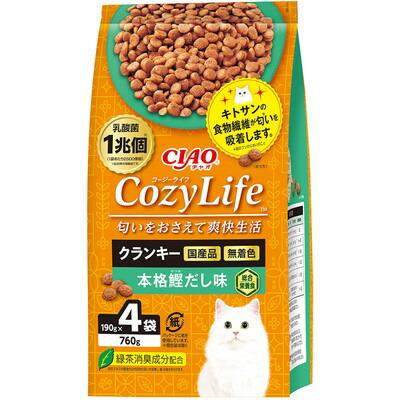 【いなばペットフード】ＣＩＡＯ　ＣｏｚｙＬｉｆｅ　クランキー　本格鰹だし･･･