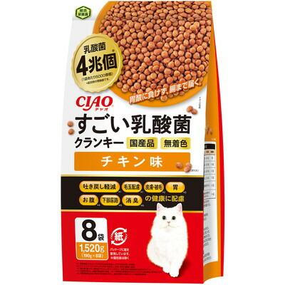 【いなばペットフード】ＣＩＡＯ　すごい乳酸菌クランキー　チキン味　１９０ｇ×８袋 ☆ペット用品 ※お取り寄せ商品【賞味期限：3ヵ月以上】 商品画像1：メディストック　カーゴ店