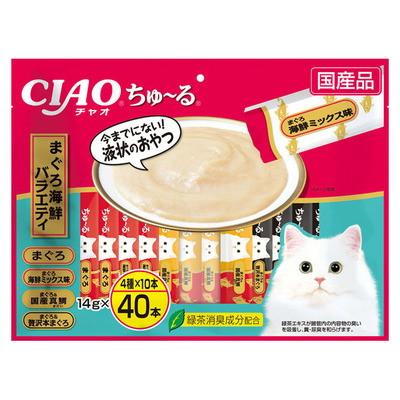 【いなばペットフード】ＣＩＡＯ　ちゅ～る　まぐろ海鮮バラエティ　１４ｇ×４０本 ☆ペット用品 ※お取り寄せ商品【賞味期限：3ヵ月以上】 商品画像1：メディストック　カーゴ店