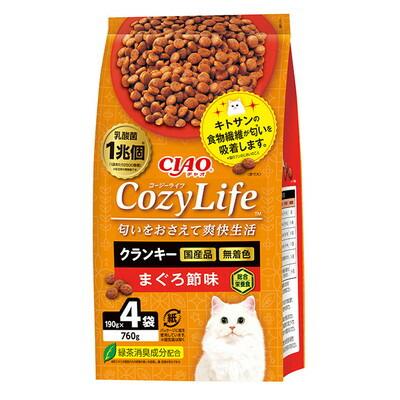 【いなばペットフード】ＣＩＡＯ　ＣｏｚｙＬｉｆｅ　クランキー　まぐろ節味　１９０ｇ×４袋 ☆ペット用品 ※お取り寄せ商品【賞味期限：3ヵ月以上】 商品画像1：メディストック　カーゴ店