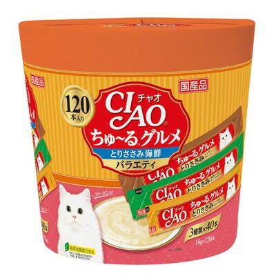 【いなばペットフード】ＣＩＡＯ　ちゅ～るグルメ　とりささみ海鮮バラエティ　１４ｇ×１２０本 ☆ペット用品 ※お取り寄せ商品【賞味期限：3ヵ月以上】 商品画像1：メディストック　カーゴ店