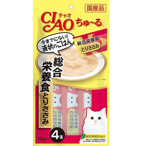 【いなばペットフード】CIAO ちゅ～る 総合栄養食 とりささみ　14g×4本　※･･･