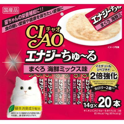 【いなばペットフード】ＣＩＡＯ　エナジーちゅ～る　まぐろ　海鮮ミックス味　１４ｇ×２０本 ☆ペット用品 ※お取り寄せ商品【賞味期限：3ヵ月以上】 商品画像1：メディストック　カーゴ店