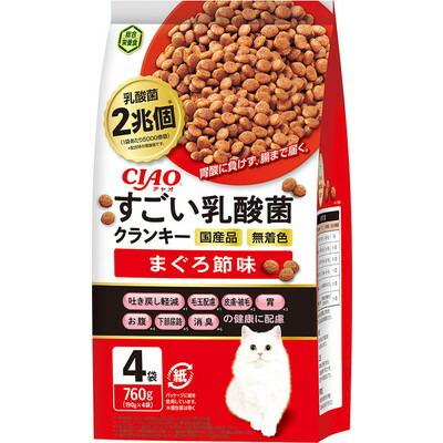 【いなばペットフード】ＣＩＡＯ　すごい乳酸菌クランキー　まぐろ節味　７６０ｇ（１９０ｇ×４袋） ☆ペット用品 ※お取り寄せ商品【賞味期限：3ヵ月以上】 商品画像1：メディストック　カーゴ店