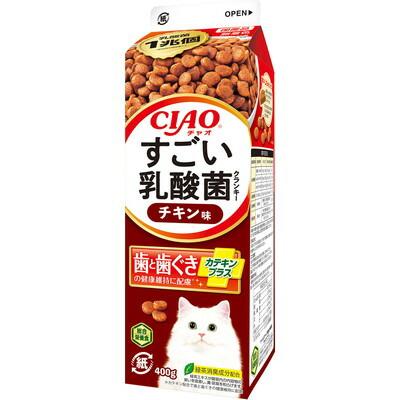 【いなばペットフード】ＣＩＡＯ　すごい乳酸菌クランキー牛乳パック　チキン味　４００ｇ ☆ペット用品 ※お取り寄せ商品【賞味期限：3ヵ月以上】 商品画像1：メディストック　カーゴ店