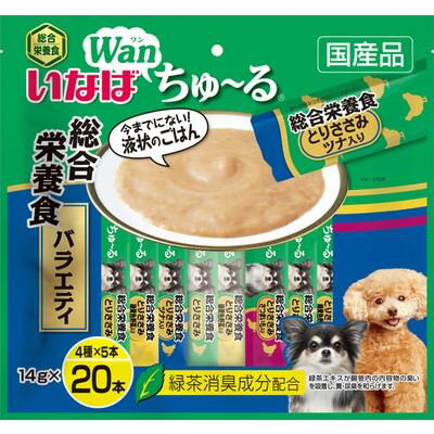 【いなばペットフード】いなば　Wanちゅ～る　総合栄養食バラエティ　14g×20･･･