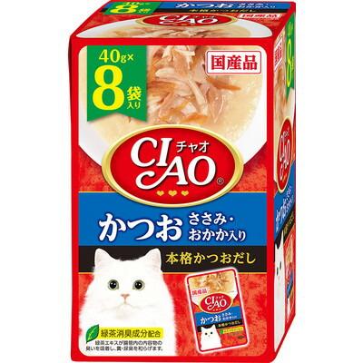 【いなばペットフード】ＣＩＡＯ　パウチ　かつお　ささみ・おかか入り　４０･･･