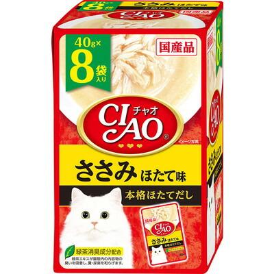 【いなばペットフード】ＣＩＡＯ　パウチ　ささみ　ほたて味　４０ｇ×８袋 ･･･