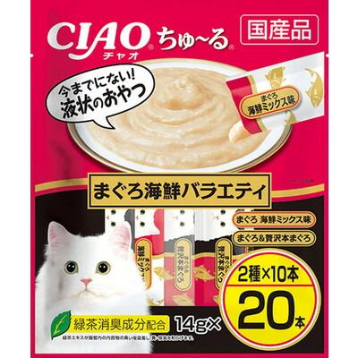 【いなばペットフード】ＣＩＡＯ　ちゅ～る　まぐろ海鮮バラエティ　１４ｇ×２０本 ☆ペット用品 ※お取り寄せ商品【賞味期限：3ヵ月以上】 商品画像1：メディストック　カーゴ店