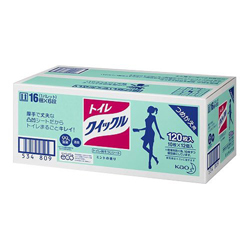 【花王】KAOプロフェッショナル　トイレクイックル　業務用　つめかえ用　１２０枚 （１０枚×１２個入） ※お取り寄せ商品 商品画像1：メディストック　カーゴ店