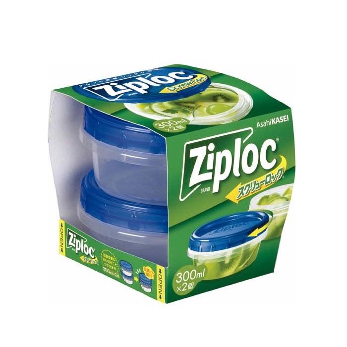 【旭化成】ジップロック スクリューロック 300ml×2個入 ※お取り寄せ商品