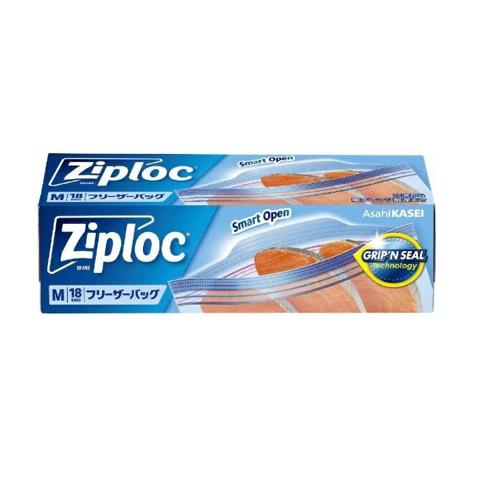 【旭化成】ジップロック フリーザーバッグ Mサイズ 18枚入 ※お取り寄せ商品