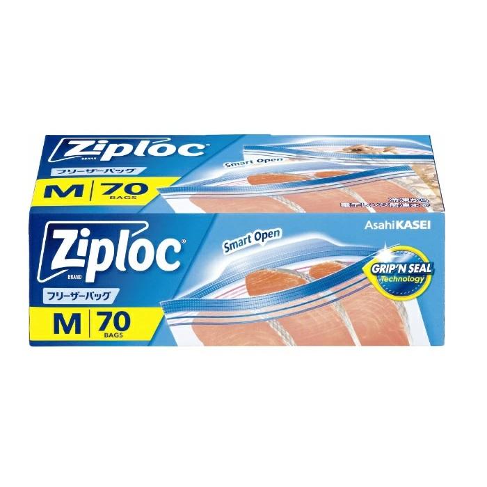 【旭化成】ジップロック フリーザーバッグ Mサイズ 70枚入 ※お取り寄せ商品