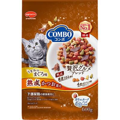 【日本ペットフード】コンボ キャット まぐろ味・熟成かつお添え 600g(120g×･･･