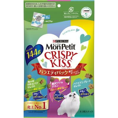 【ネスレ日本】モンプチ　クリスピーキッス　バラエティパック　贅沢オーシャンセレクト　１４４ｇ ☆ペット用品 ※お取り寄せ商品【賞味期限：3ヵ月以上】 商品画像1：メディストック　カーゴ店