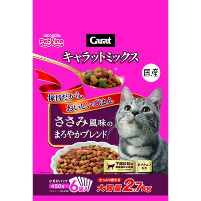 【ペットライン】キャラットミックス　ささみ風味のまろやかブレンド　２．７･･･